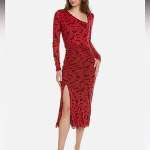 DIANE VON FURSTENBERG Edyna Midi Dress Size M